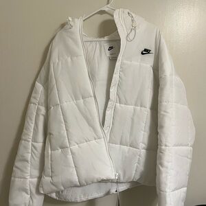 Nike Women's Classic White Puffer Coat